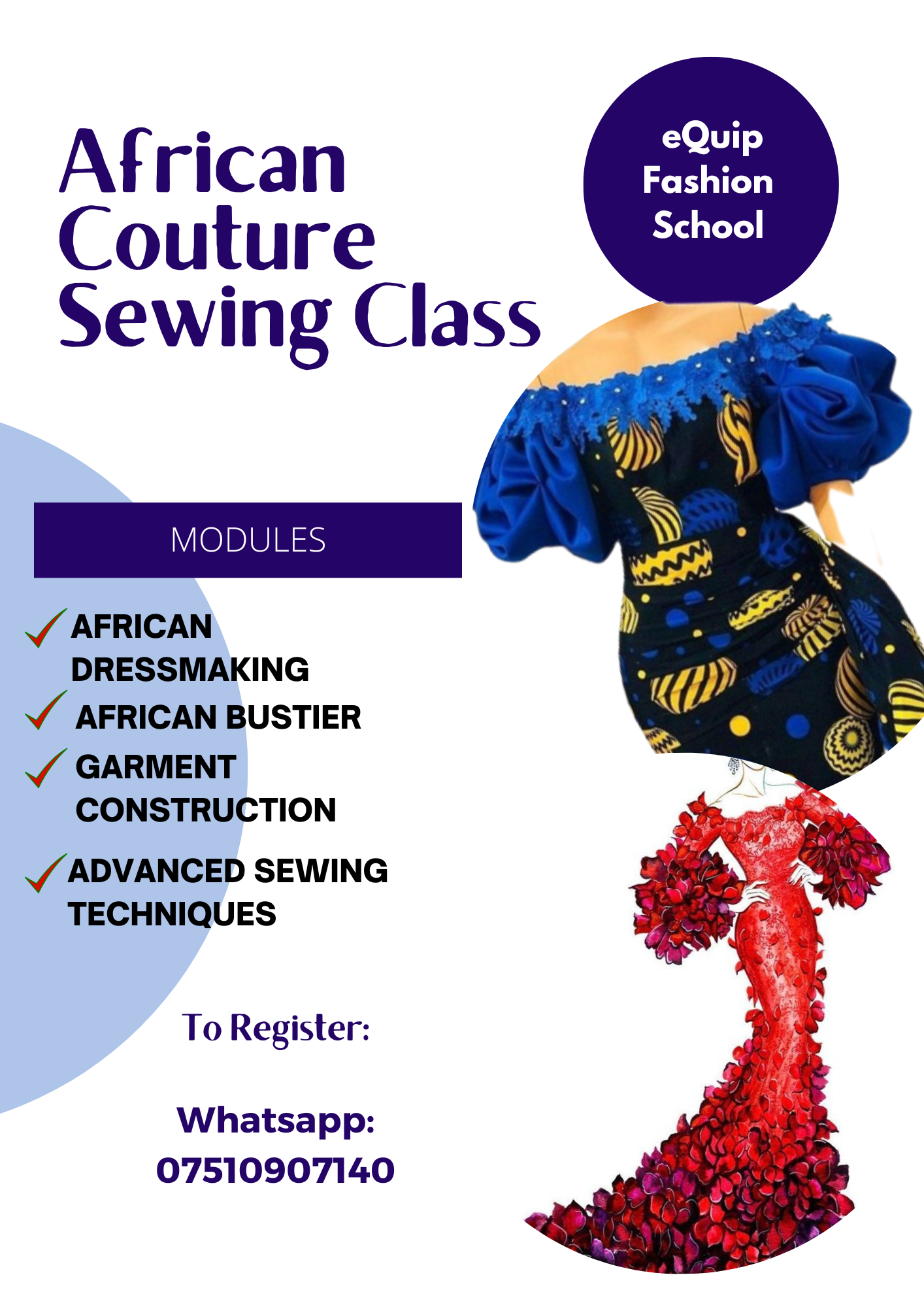 AFRICAN COUTURE SEWING CLASS